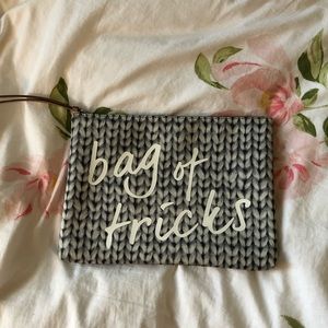Banana Republic gray Bag of Tricks clutch